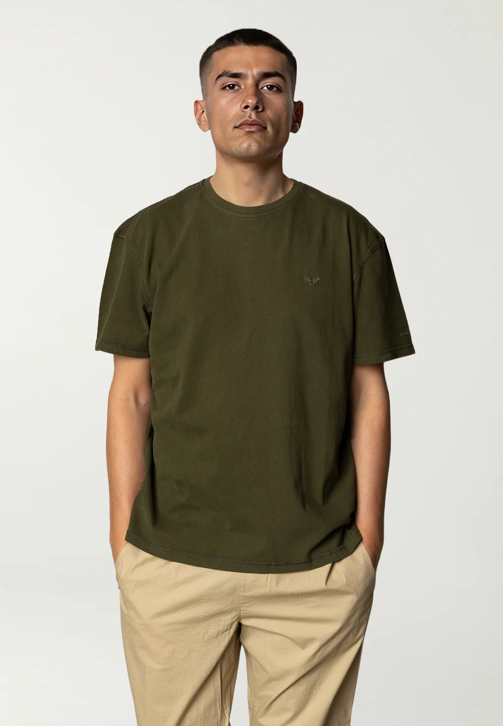 Fat Moose taylor cotton t-shirt, Herre, Army