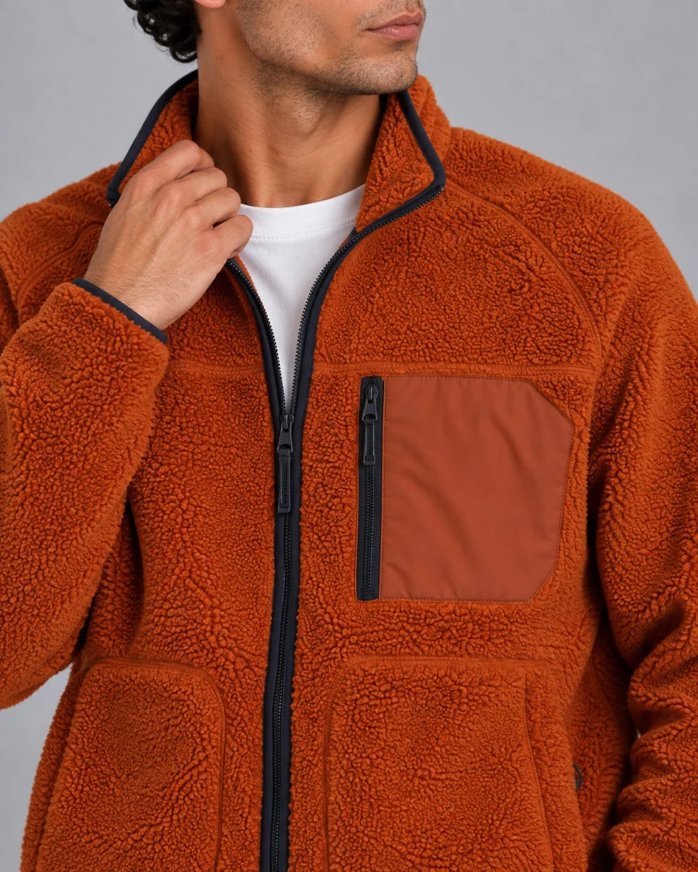 Tech Fleece Jacket, Dusty Orange, Fat Moose FM3019