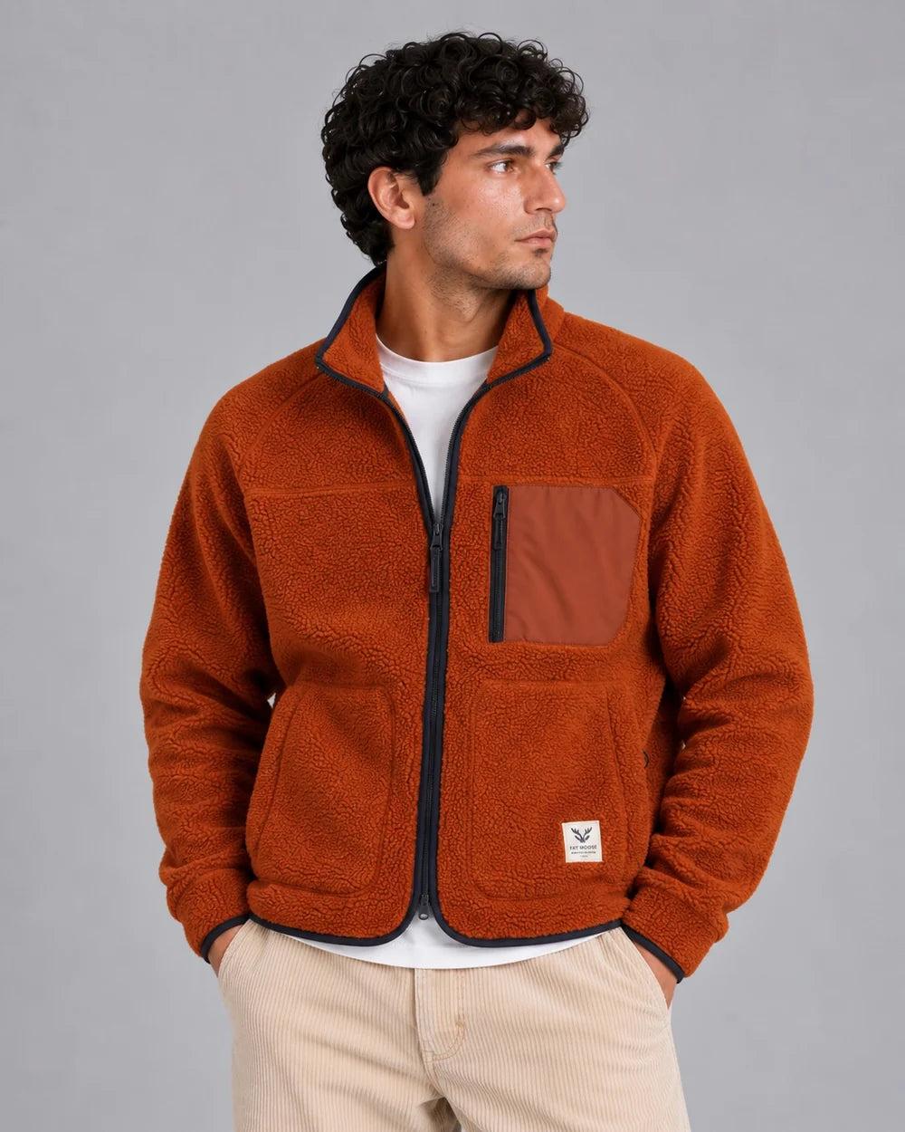 Tech Fleece Jacket, Dusty Orange, Fat Moose FM3019
