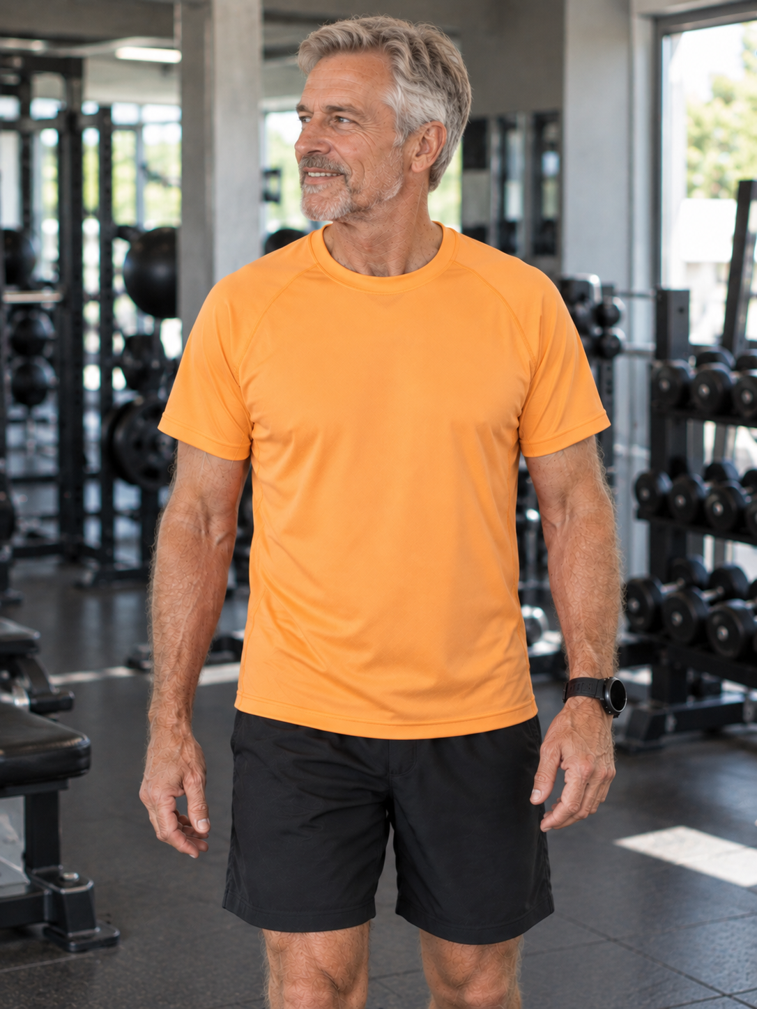 Trænings T-shirt Herre, Orange