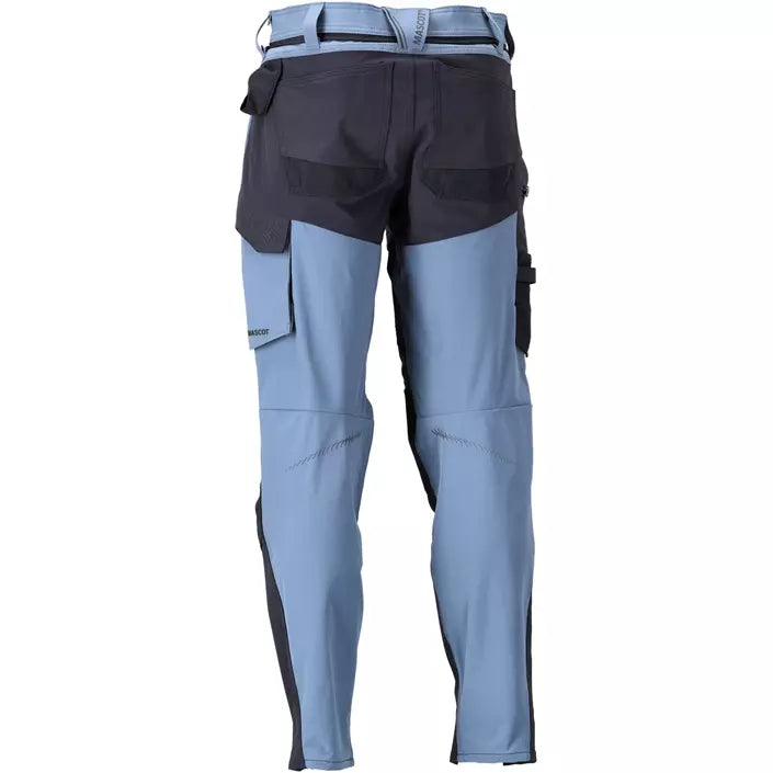 Mascot Customized Arbejdsbukser Full Stretch, Stenblå/Mørk Marine, Herre - 22379-311-85010