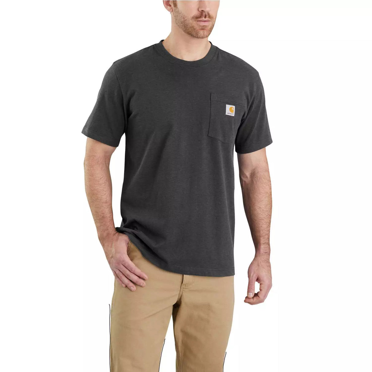 T-shirt, Herre, Carbon Heather - Carhartt 103296 - CRH