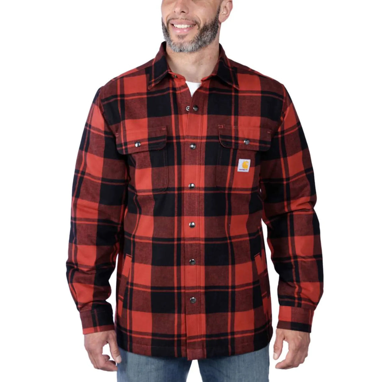 Foret Flannel Skjortejakke, Red Ochre - Carhartt 105939 - R81