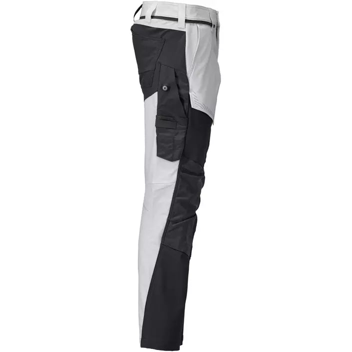 Mascot Customized Arbejdsbukser Full Stretch, Hvid/Stengrå, Herre - 22379-311-0689