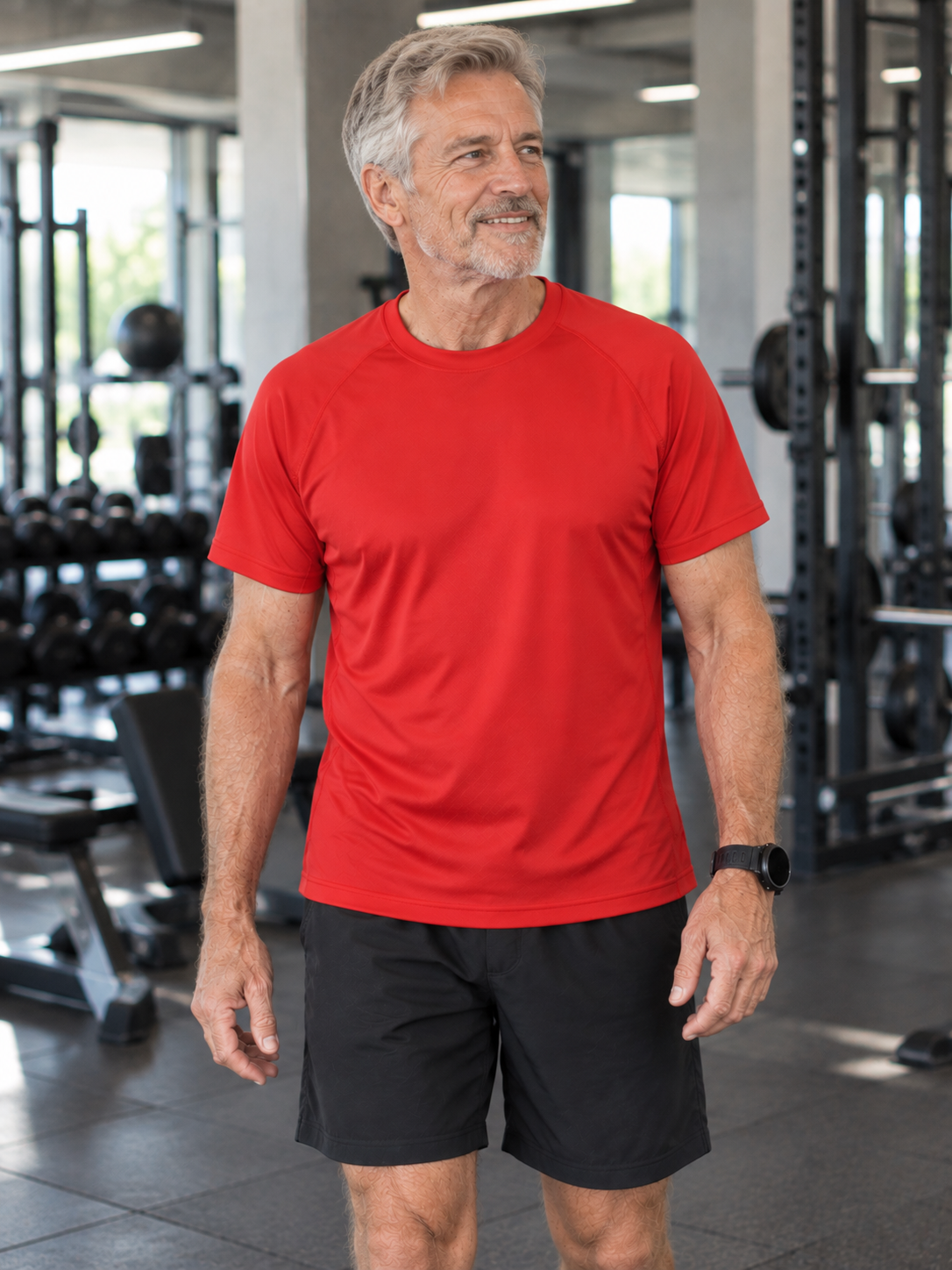 Trænings T-shirt Herre, Rød