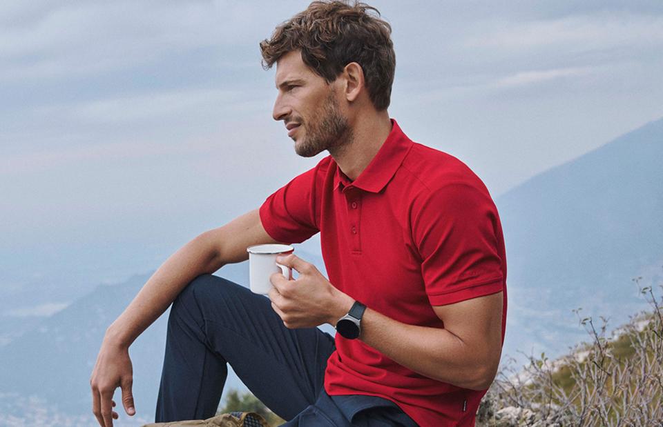 Funktionel sportspolo, Rød, Herre - Geyser G21006