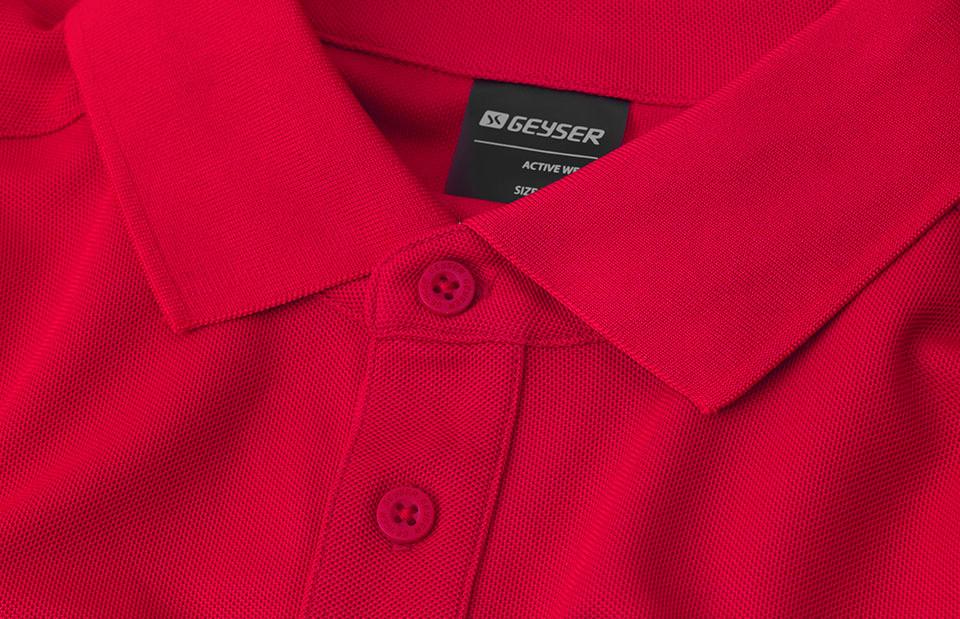 Funktionel sportspolo, Rød, Herre - Geyser G21006