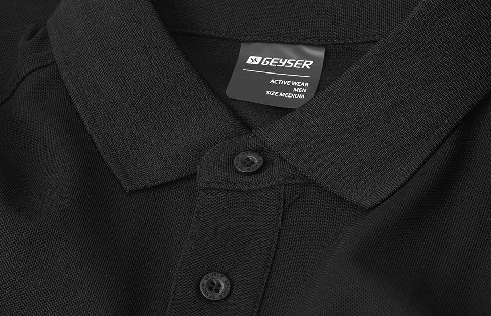 Funktionel sportspolo, Sort, Herre - Geyser G21006
