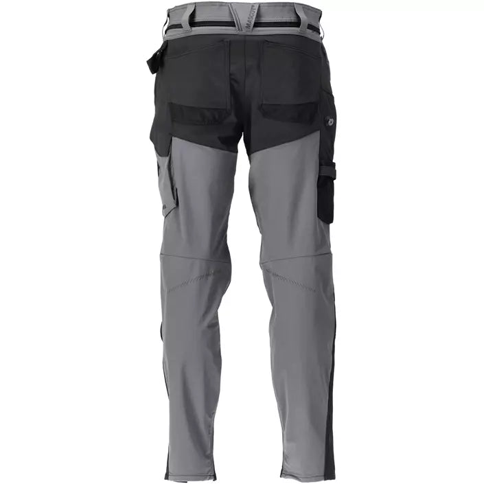 Mascot Customized Arbejdsbukser Full Stretch, Stengrå/Sort, Herre - 22379-311-8909