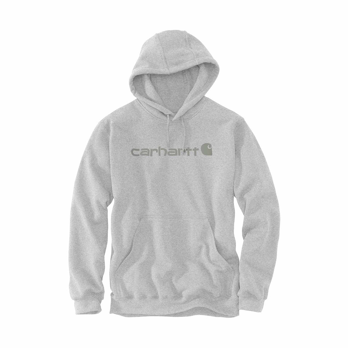 Carhartt Hættetrøje Signature Logo, Herre, Heather grey - Carhartt 100074