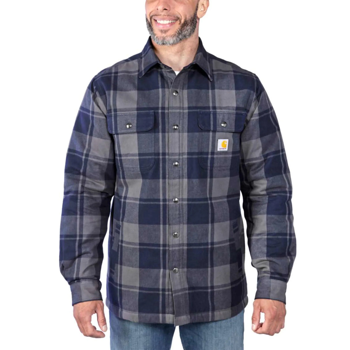 Foret Flannel Skjortejakke, Navy - Carhartt 105939 - 412