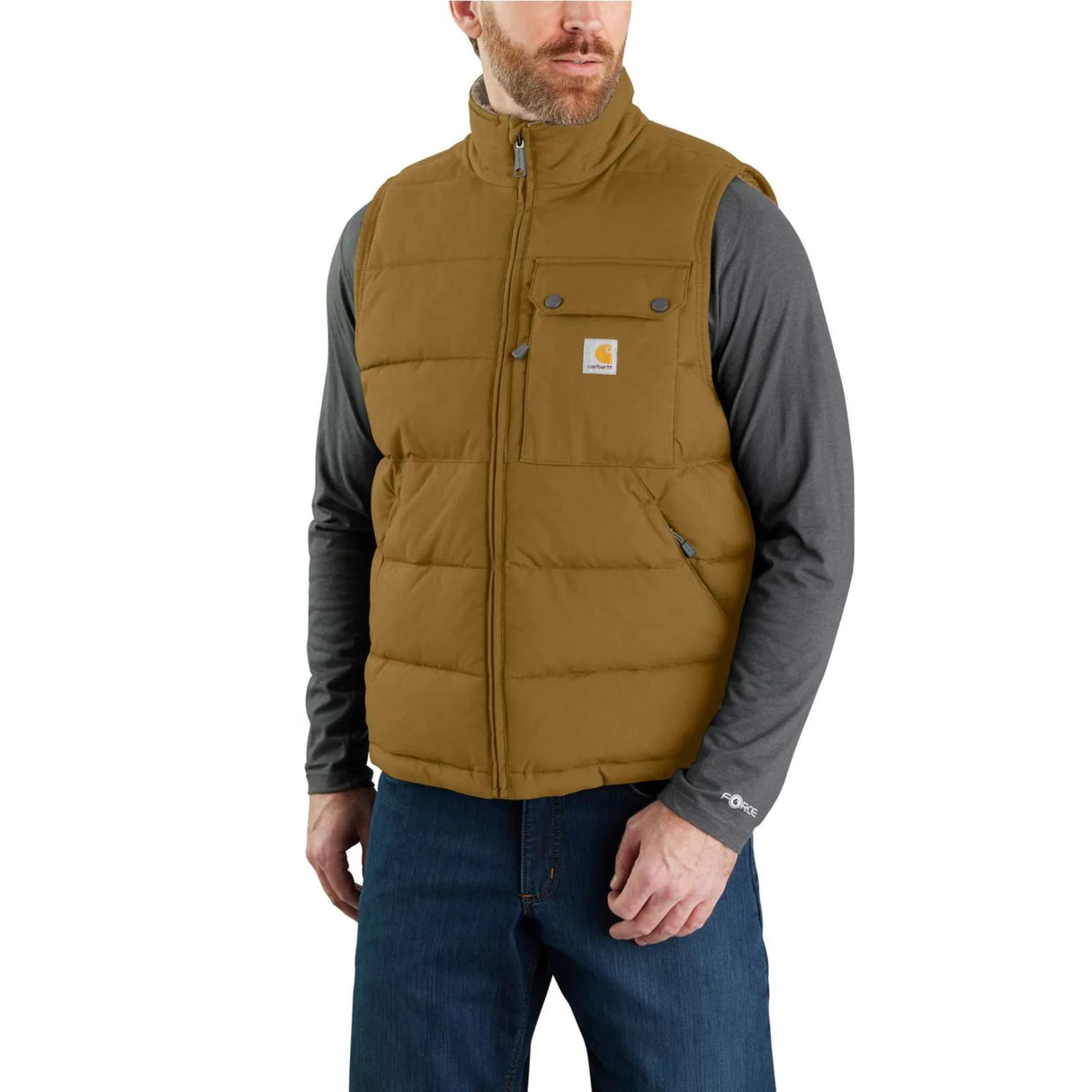 Midweight foret vest, Herre, Oak brown - Carhartt 105475 - B33