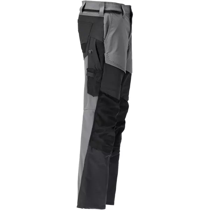 Mascot Customized Arbejdsbukser Full Stretch, Stengrå/Sort, Herre - 22379-311-8909