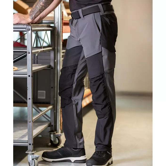 Mascot Customized Arbejdsbukser Full Stretch, Stengrå/Sort, Herre - 22379-311-8909