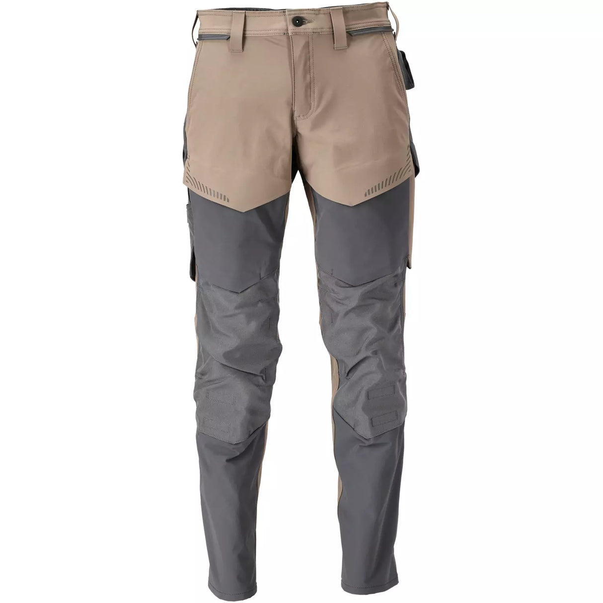 Mascot Customized Arbejdsbukser Full Stretch, Mørk Sand/Stengrå, Herre - 22379-311-5689