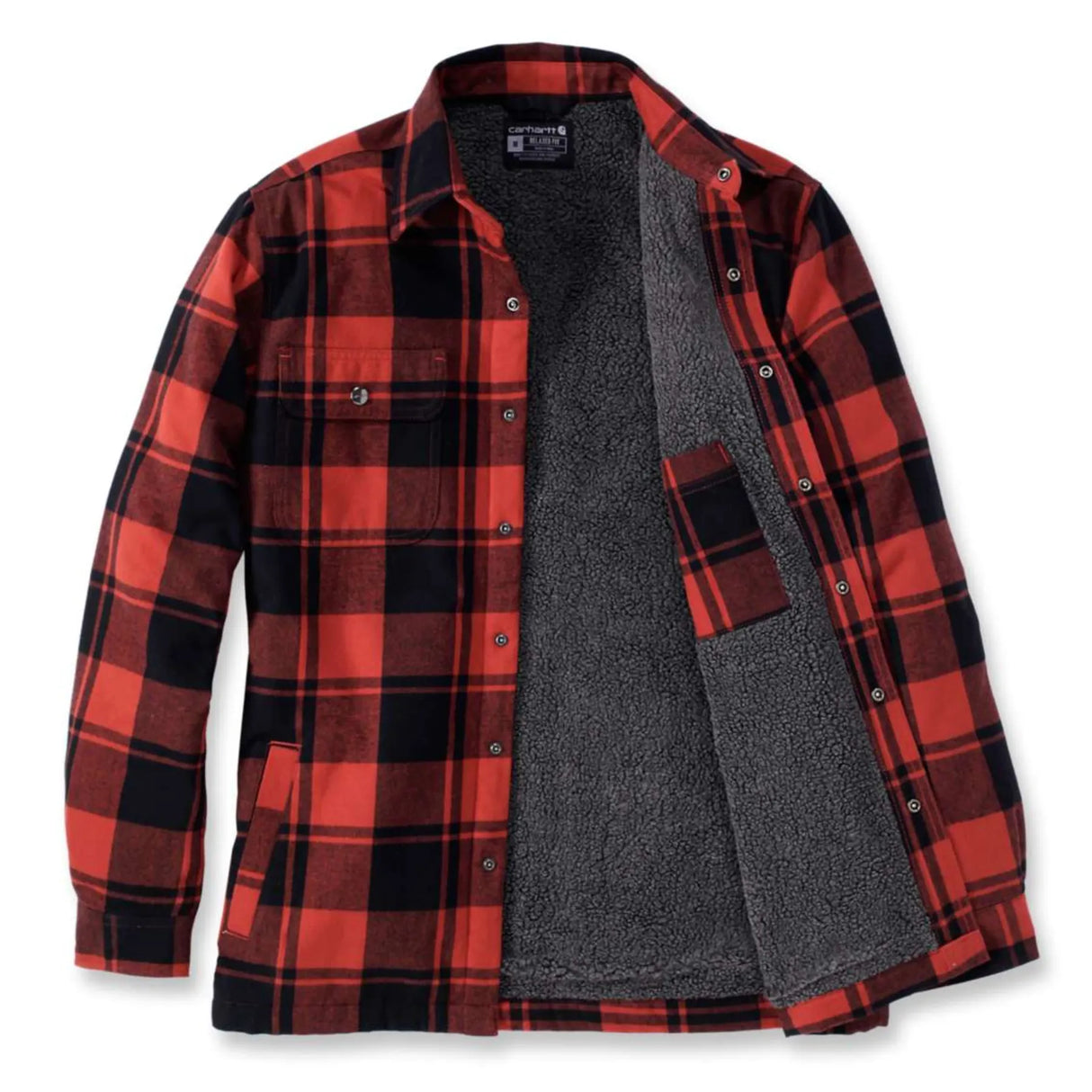 Foret Flannel Skjortejakke, Red Ochre - Carhartt 105939 - R81