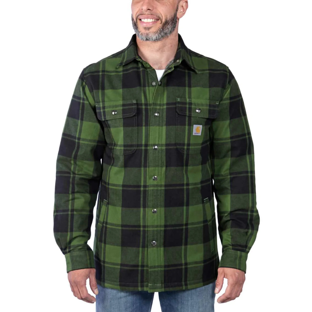Foret Flannel Skjortejakke, Chive - Carhartt 105939 - GD3