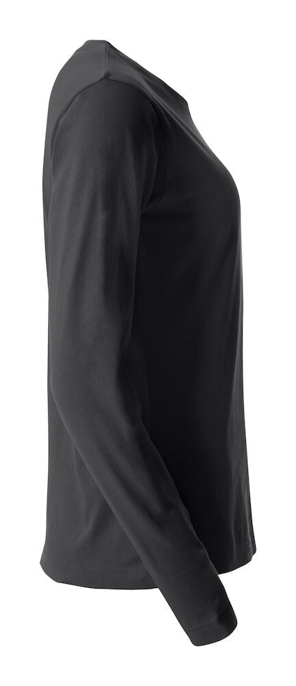 Basic Dame T-shirt med langeærmer - Sort - Clique 029034
