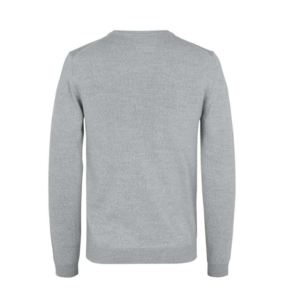 Klassisk Merino Pullover – Blød & Tidløs Strik i Uldmix - Lys Grå - S650