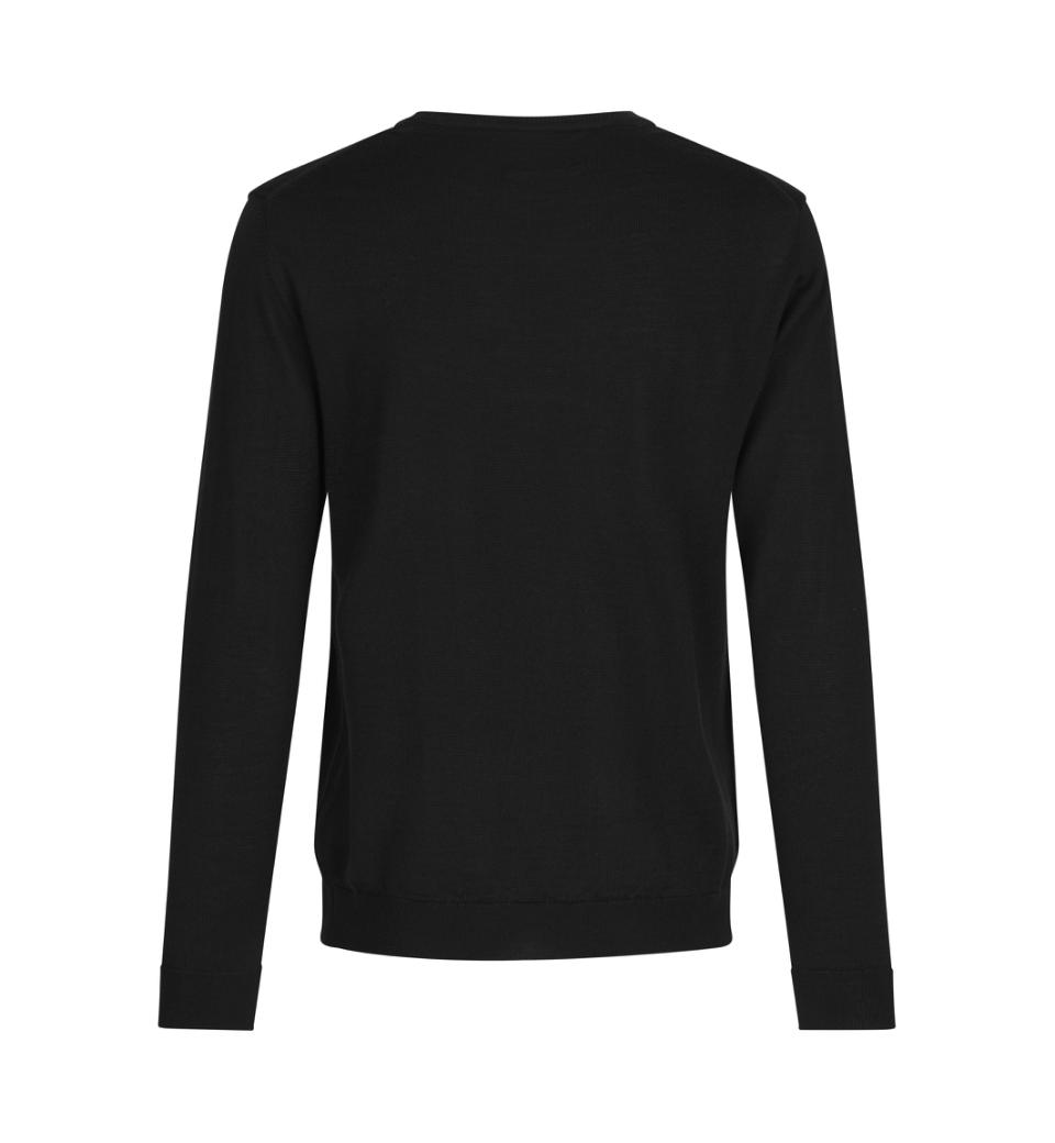 Klassisk Merino Pullover – Blød & Tidløs Strik i Uldmix - Sort - S650