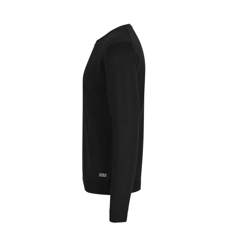 Klassisk Merino Pullover – Blød & Tidløs Strik i Uldmix - Sort - S650