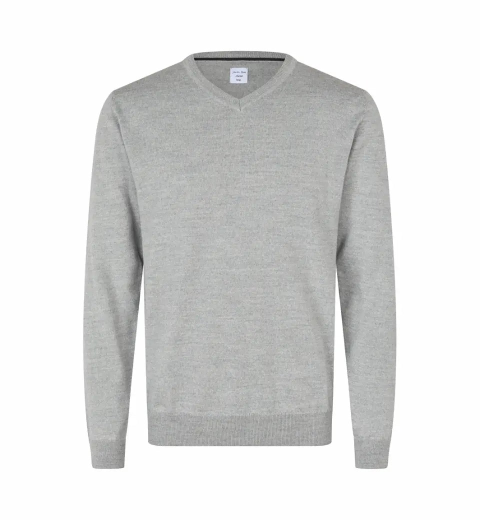 The knit v-neck, Lysegrå, Seven Seas S670