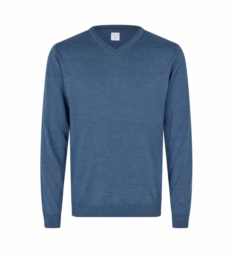 The knit v-neck, Blå, Seven Seas S670