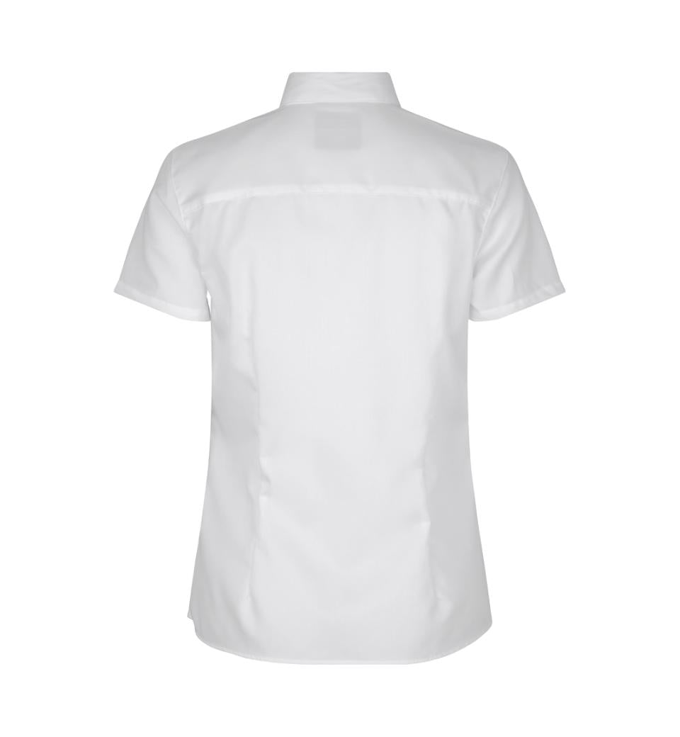 Fine Twill kortærmet Modern fit dameskjorte, Hvid - Dame - Seven Seas S721