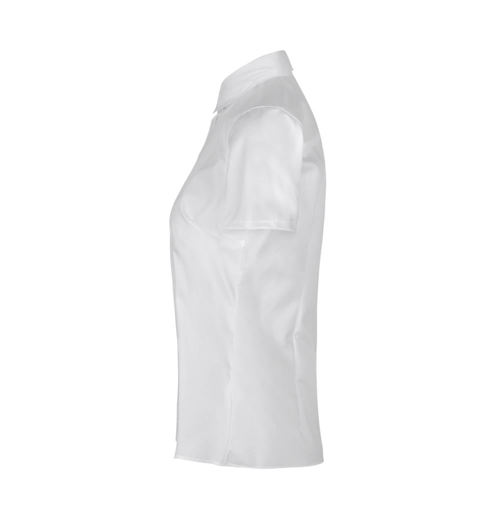 Fine Twill kortærmet Modern fit dameskjorte, Hvid - Dame - Seven Seas S721