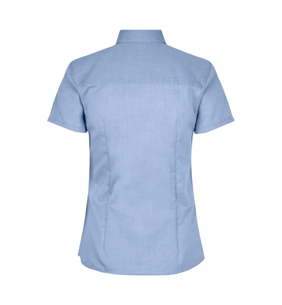 Fine Twill kortærmet Modern fit dameskjorte, Blå - Dame - Seven Seas S721