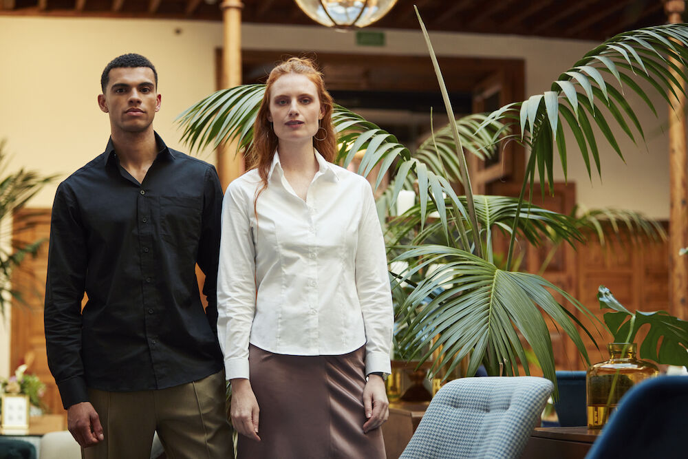 Dame Stretch Shirt, Hvid - Clique 027961