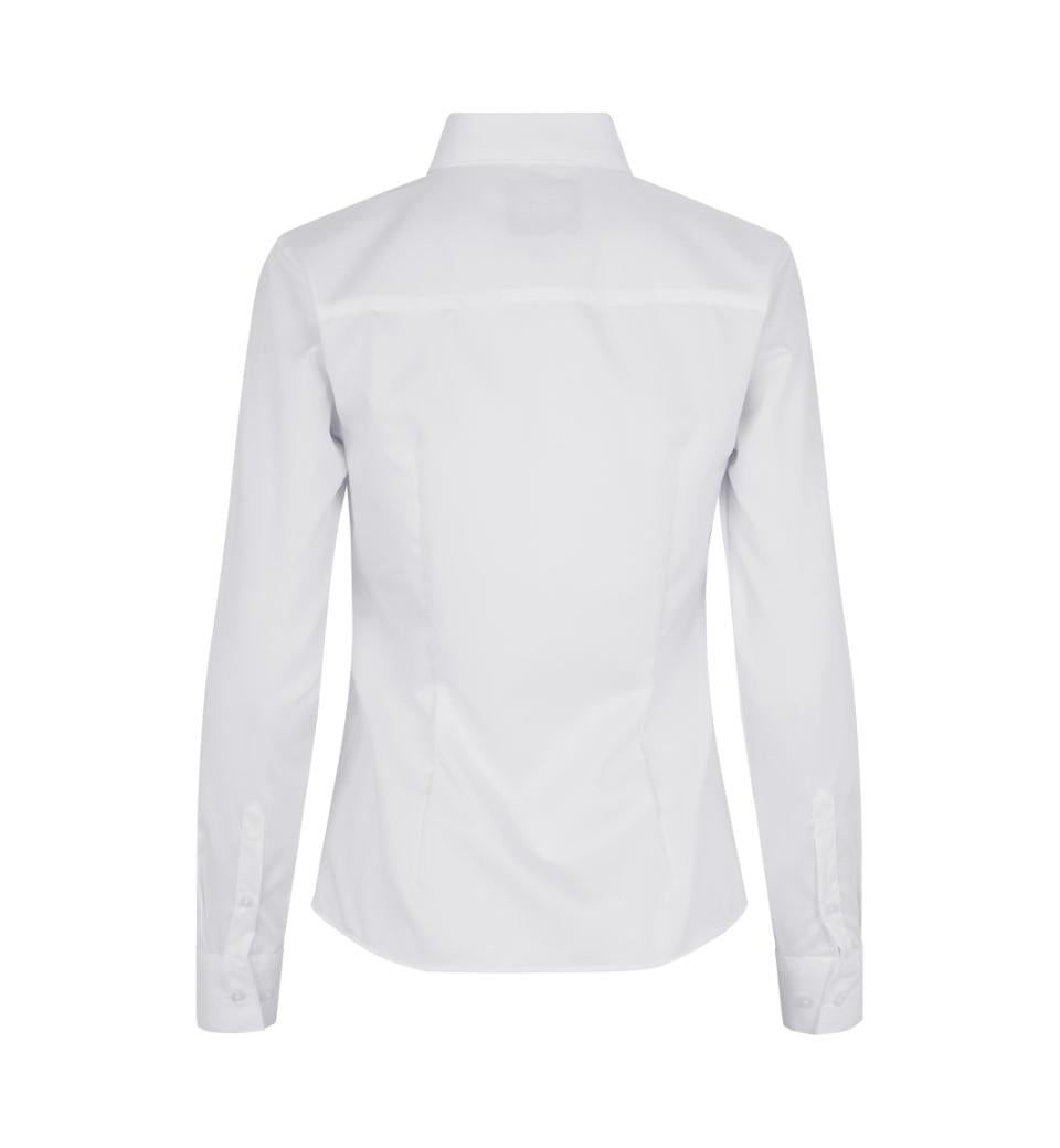 Moderne fit Fine Twill dameskjorte - Hvid - Seven Seas SS720