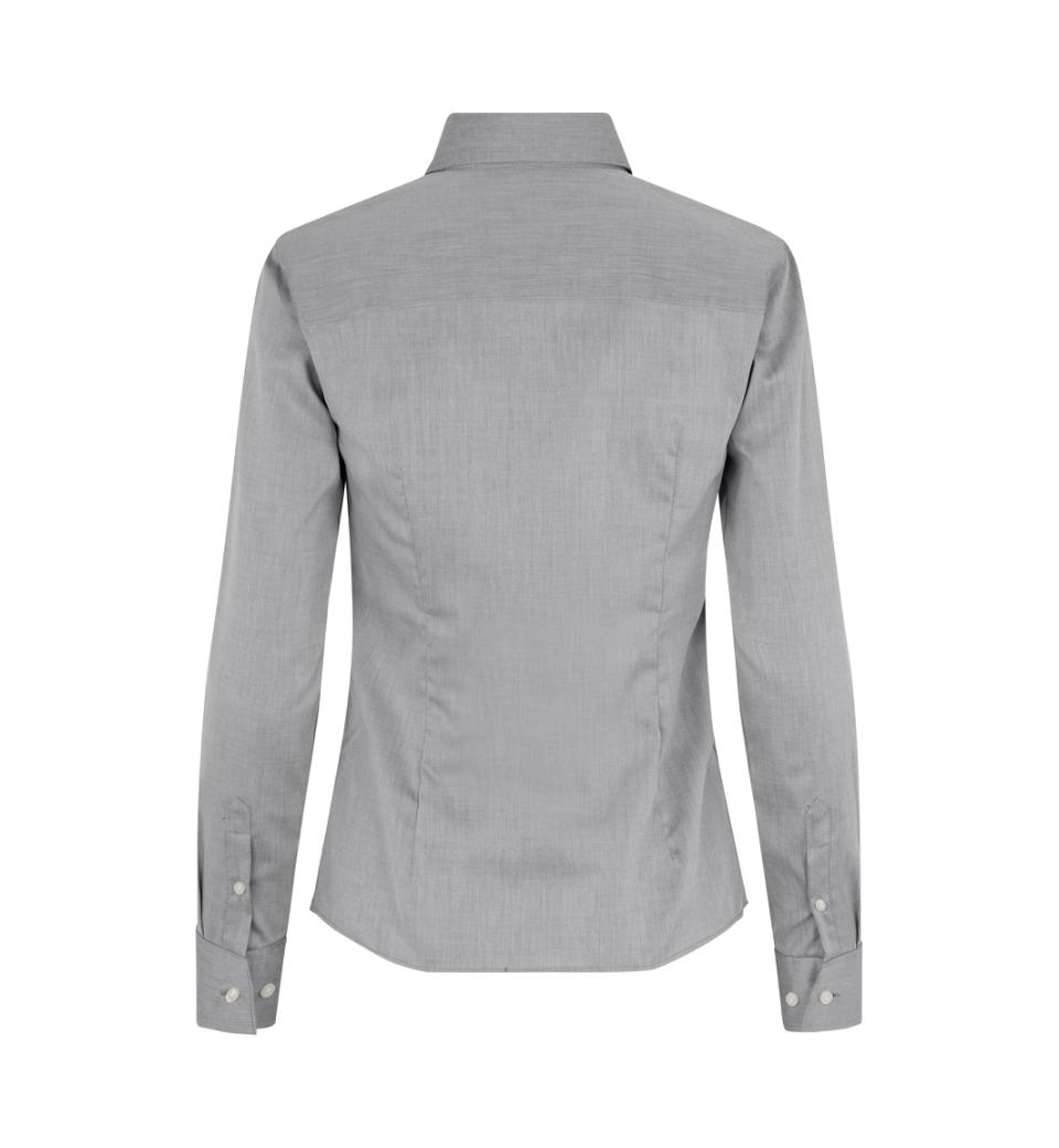 Moderne fit Fine Twill dameskjorte - Grå - Seven Seas SS720