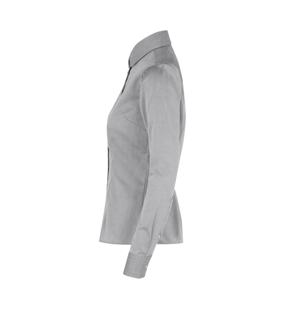 Moderne fit Fine Twill dameskjorte - Grå - Seven Seas SS720
