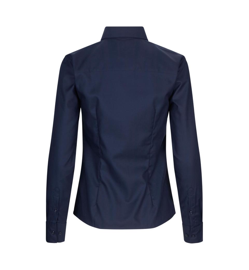 Moderne fit Fine Twill dameskjorte - Navy - Seven Seas SS720