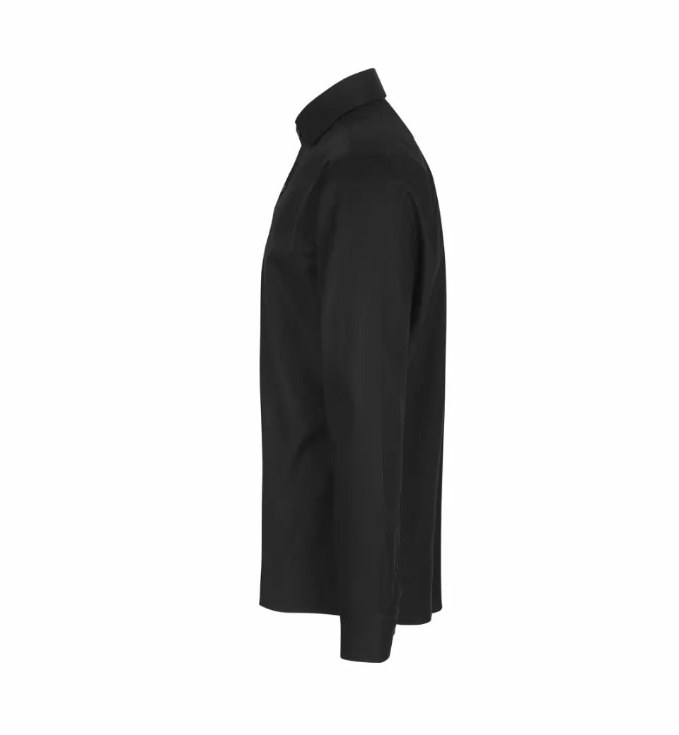 Fine Twill Moderne Business Skjorte, Sort, Seven Seas SS8