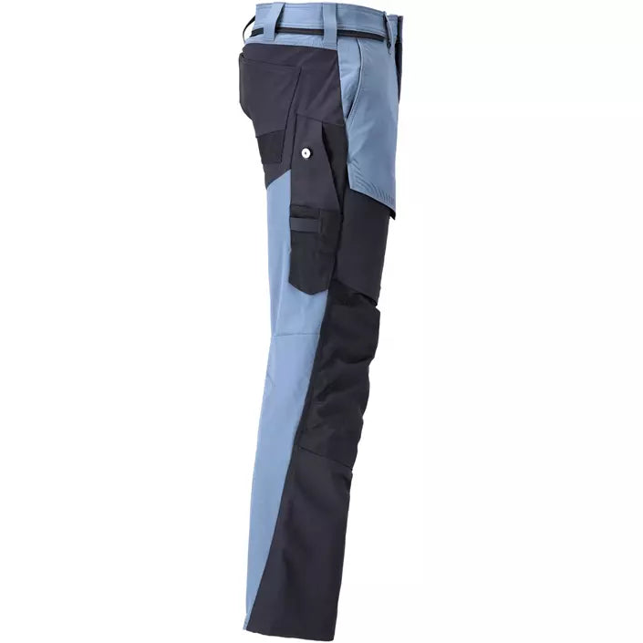 Mascot Customized Arbejdsbukser Full Stretch, Stenblå/Mørk Marine, Herre - 22379-311-85010
