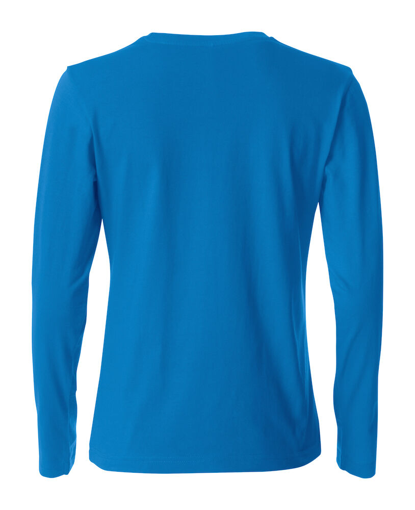 Basic Dame T-shirt med langeærmer - Royal Blå - Clique 029034