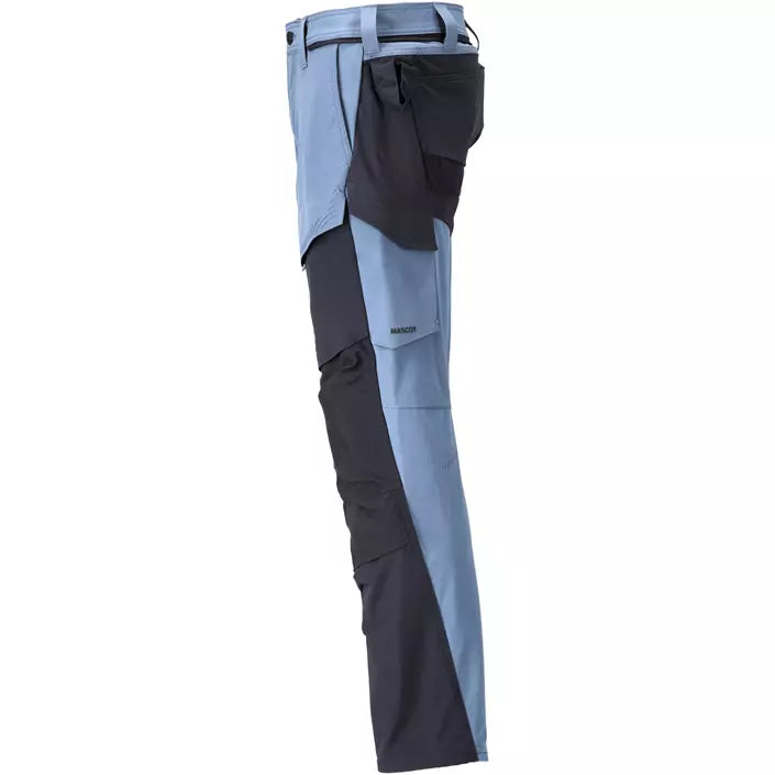 Mascot Customized Arbejdsbukser Full Stretch, Stenblå/Mørk Marine, Herre - 22379-311-85010