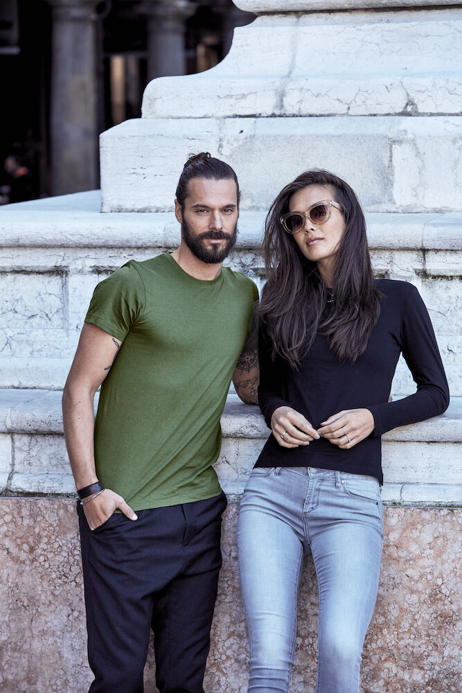 Basic Dame T-shirt med langeærmer - Grå - Clique 029034