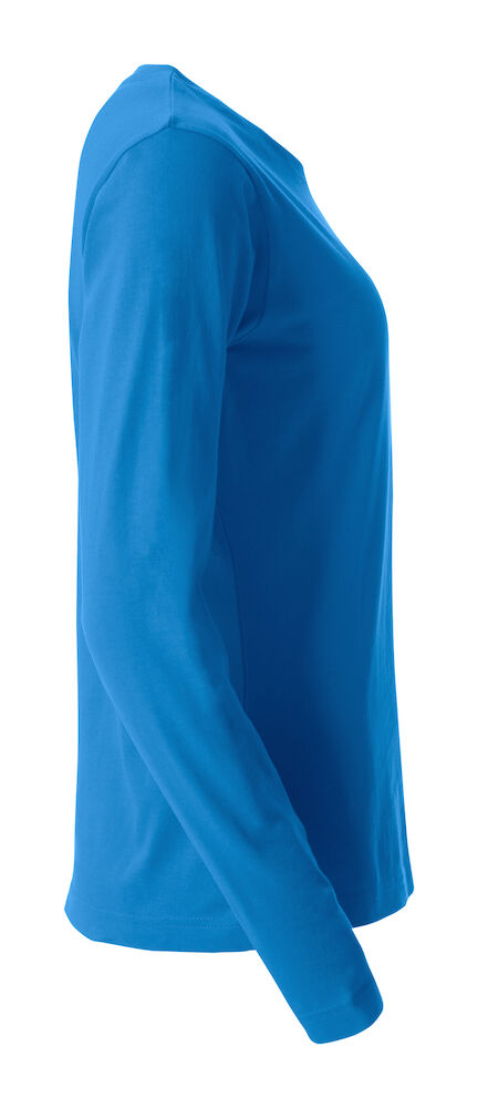 Basic Dame T-shirt med langeærmer - Royal Blå - Clique 029034