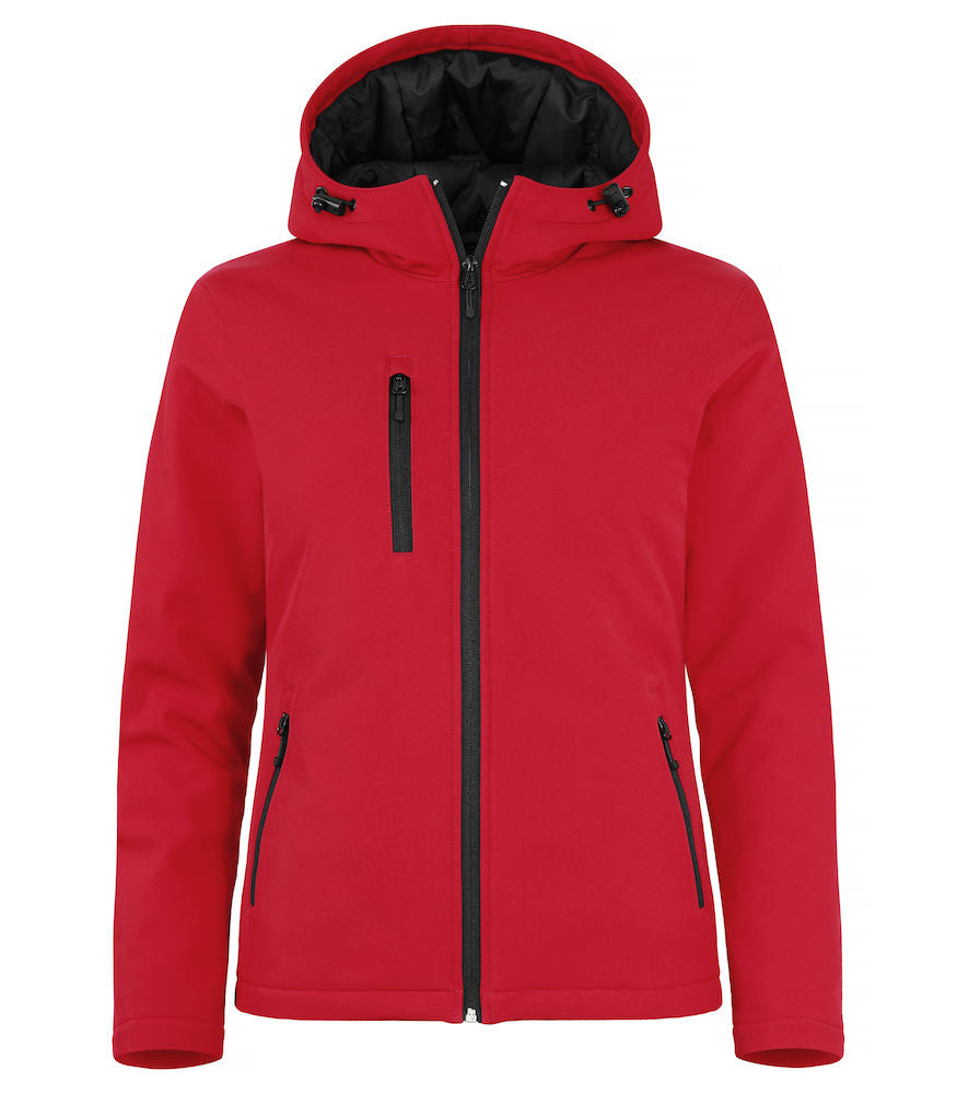 Padded Hoody Softshell - Dame - Rød - Clique 020953 - Modekompagniet.dk