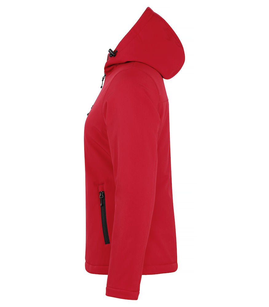 Padded Hoody Softshell - Dame - Rød - Clique 020953 - Modekompagniet.dk