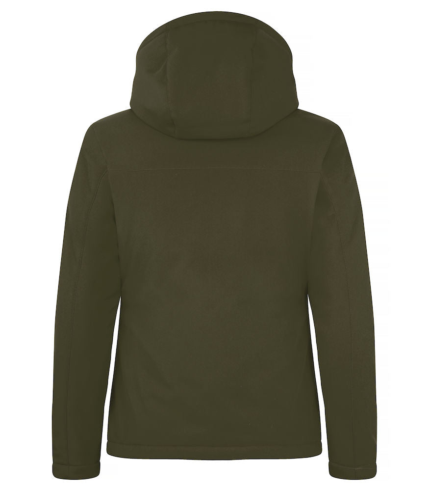 Padded Hoody Softshell - Dame - Grøn - Clique 020953 - Modekompagniet.dk