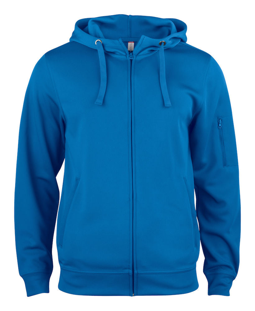 Basic Active Hoody Full Zip - Blå - Clique 021014 - Modekompagniet.dk