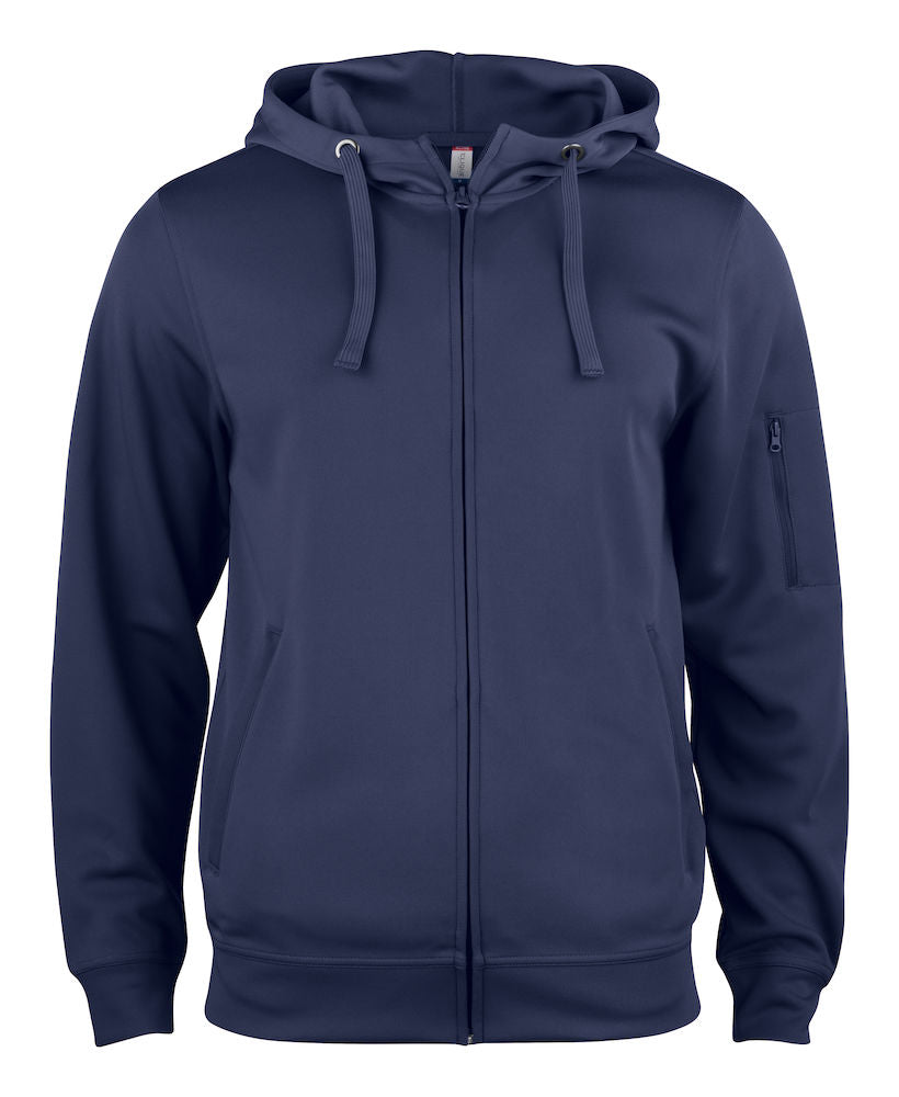 Basic Active Hoody Full Zip - Navy - Clique 021014 - Modekompagniet.dk