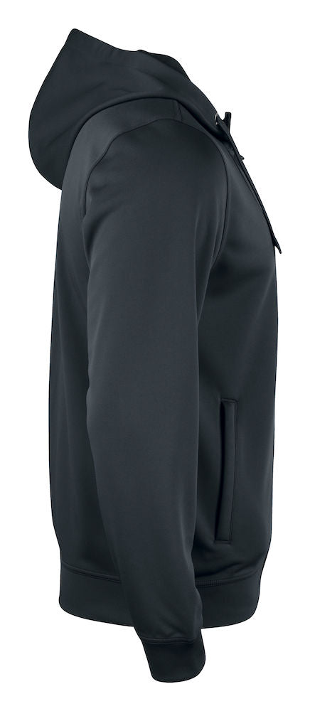 Basic Active Hoody Full Zip - Sort - Clique 021014 - Modekompagniet.dk