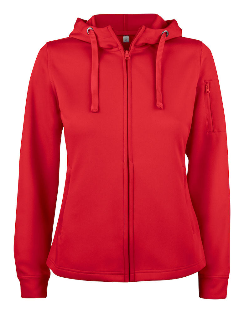 Basic Active Hoody Full Zip - Kvinder - Rød - Clique 021014 - Modekompagniet.dk