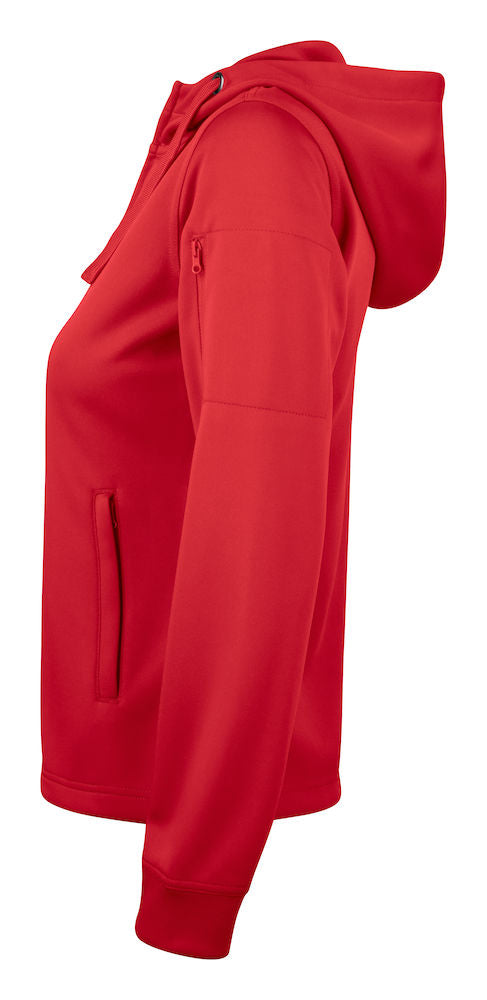 Basic Active Hoody Full Zip - Kvinder - Rød - Clique 021014 - Modekompagniet.dk