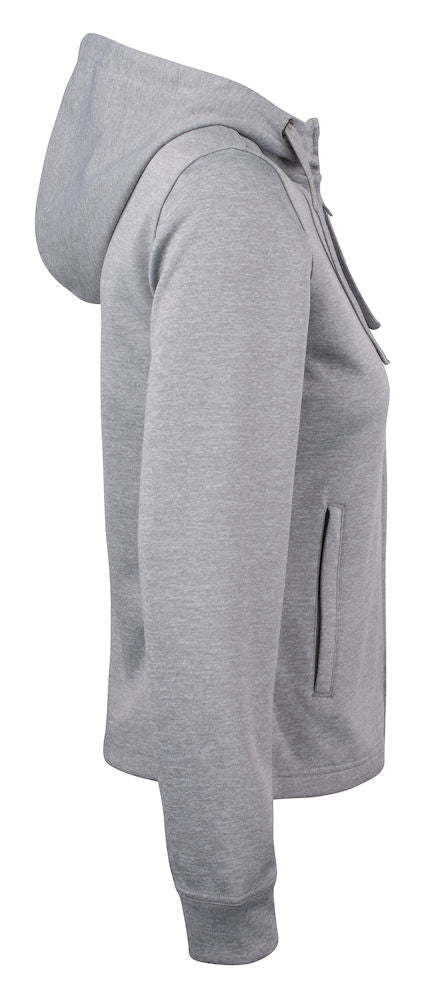 Basic Active Hoody Full Zip - Kvinder - Grå - Clique 021014 - Modekompagniet.dk